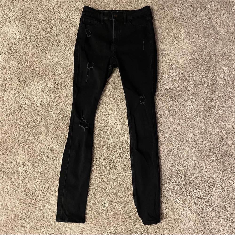 Hollister black denim size 0